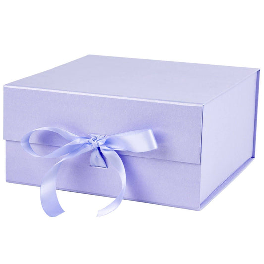 Collapsible Gift Box with Satin Ribbon and Magnetic Lid