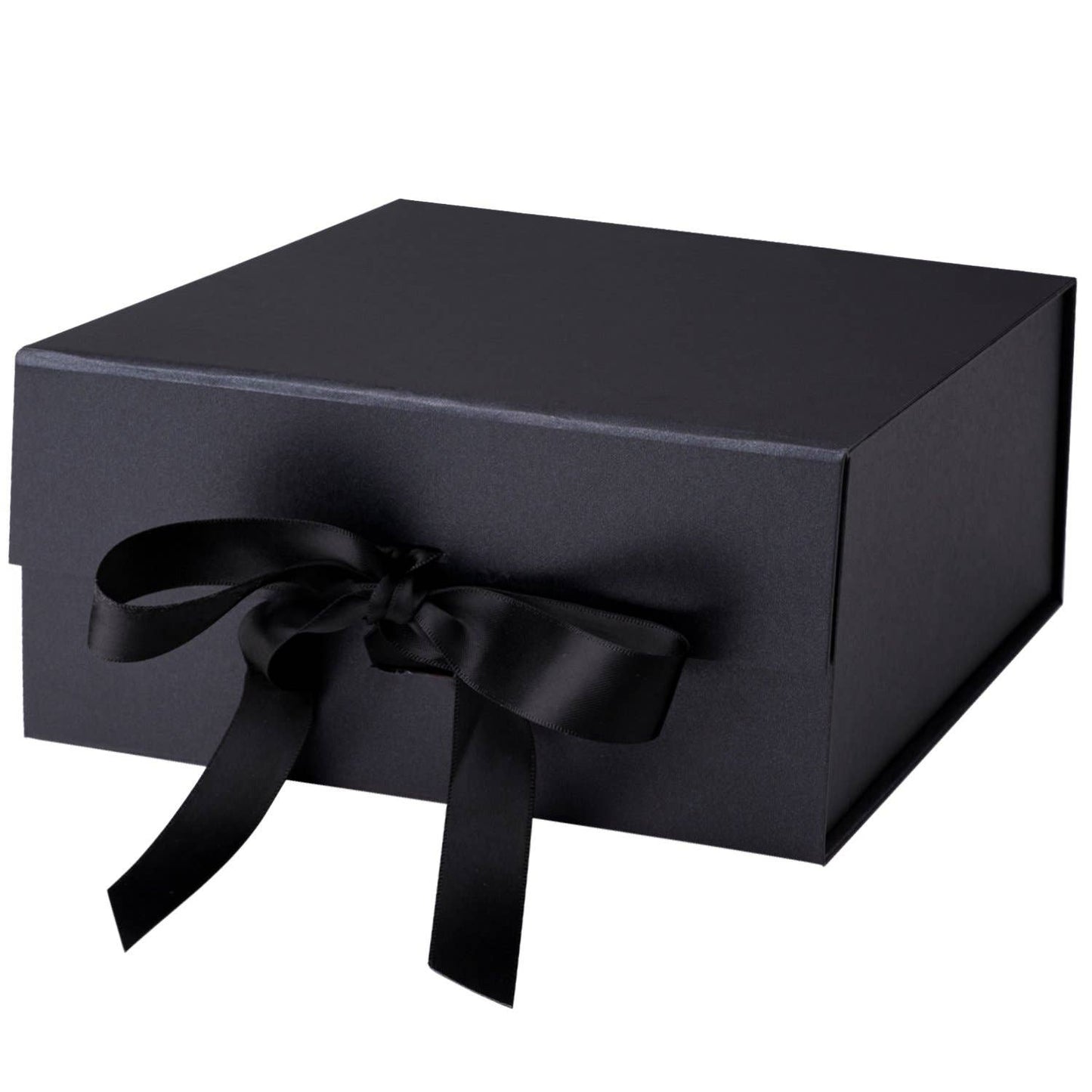 Collapsible Gift Box with Satin Ribbon and Magnetic Lid