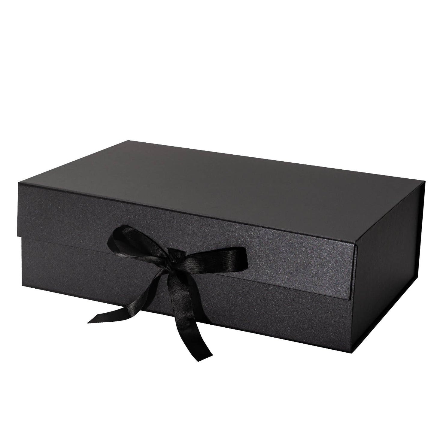 Collapsible Gift Box with Satin Ribbon and Magnetic Lid