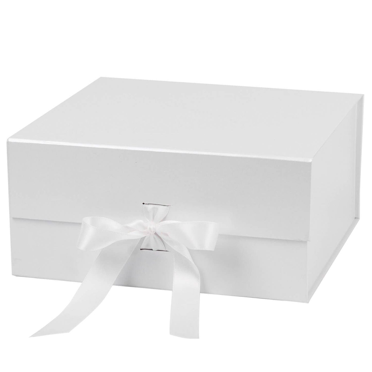 Collapsible Gift Box with Satin Ribbon and Magnetic Lid