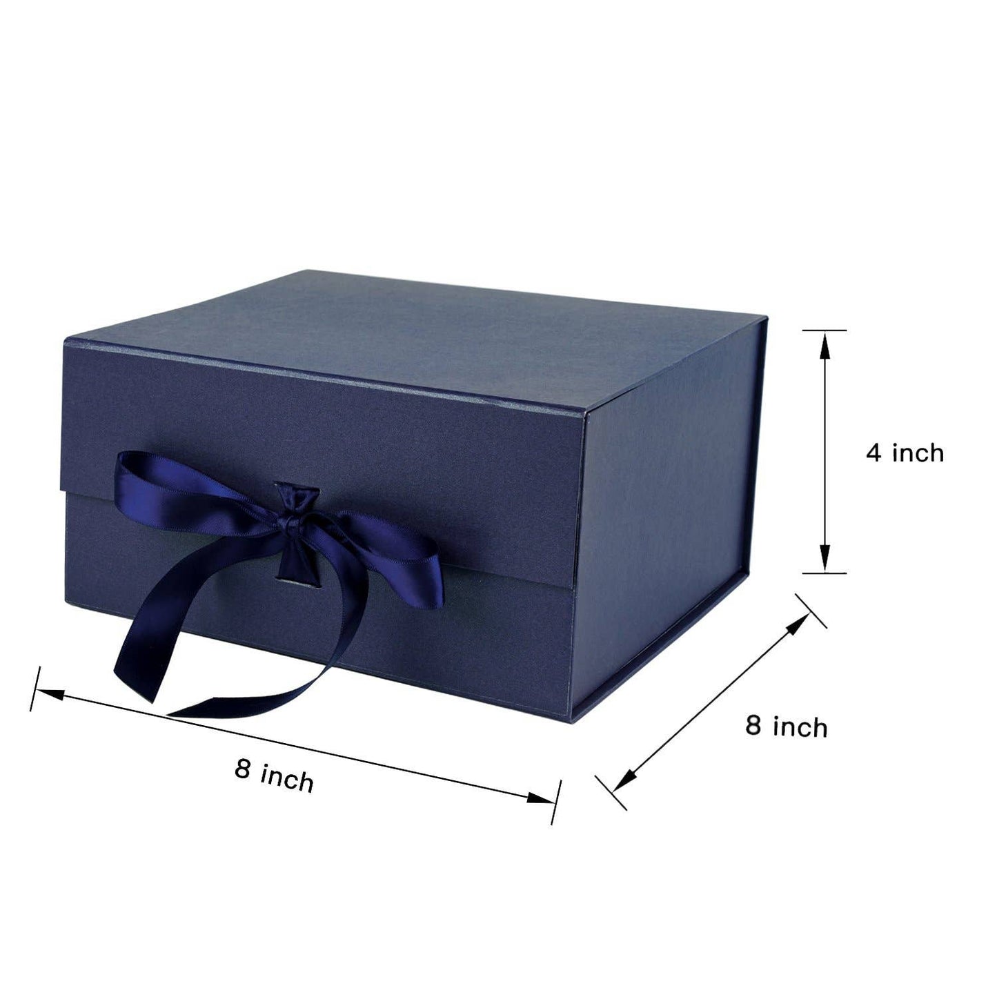 Collapsible Gift Box with Satin Ribbon and Magnetic Lid