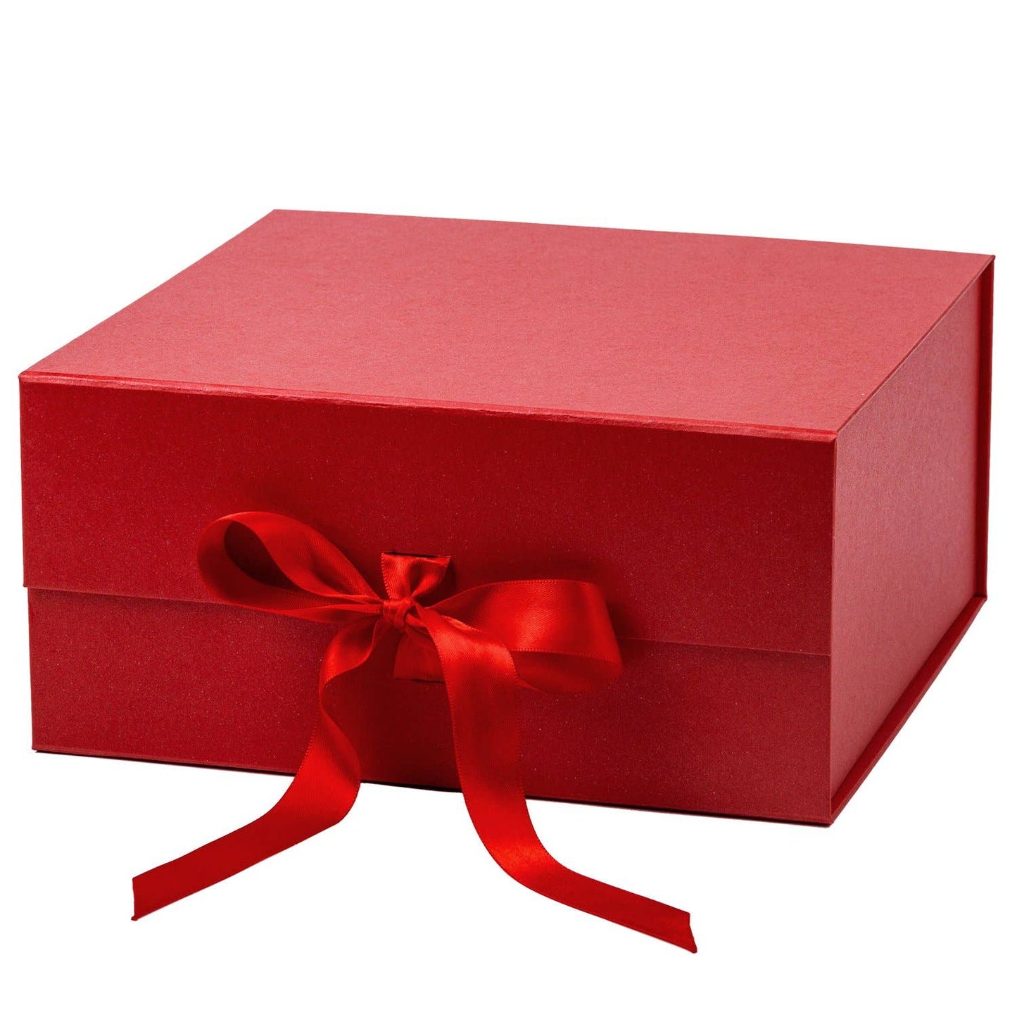 Collapsible Gift Box with Satin Ribbon and Magnetic Lid