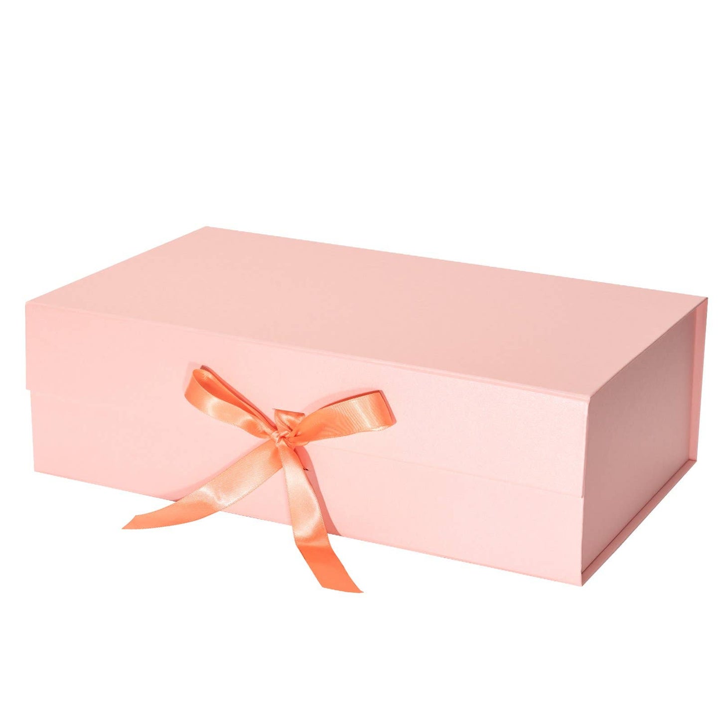 Collapsible Gift Box with Satin Ribbon and Magnetic Lid