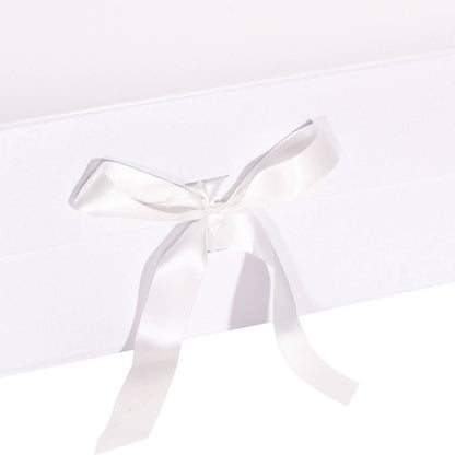 Collapsible Gift Box with Satin Ribbon and Magnetic Lid